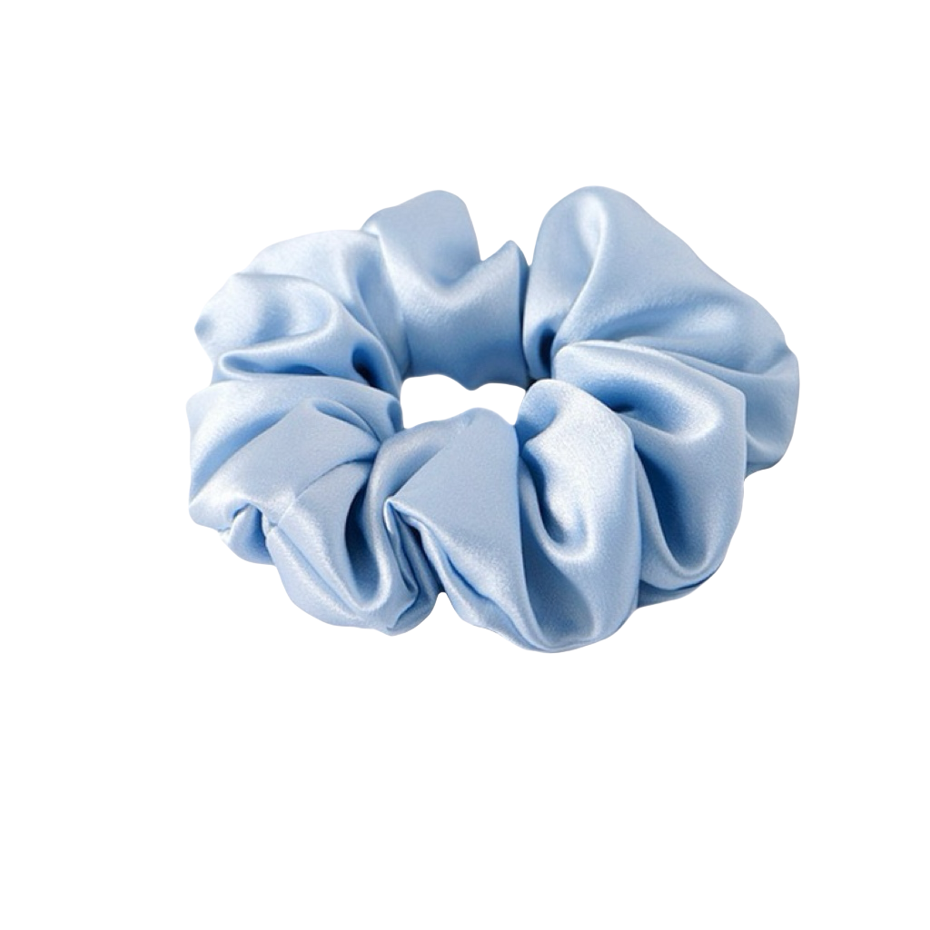 Baby Blue Classic Silk Scrunchie