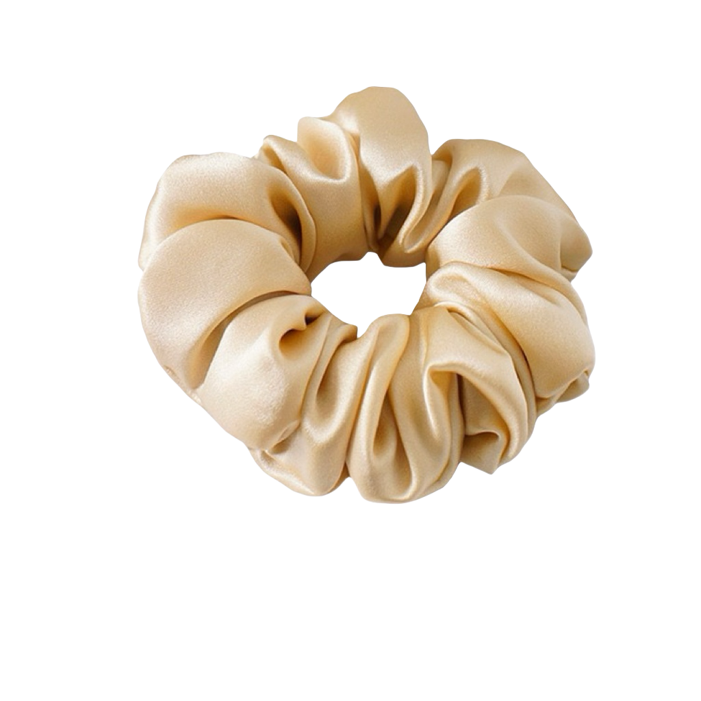 Champagne Classic Silk Scrunchie