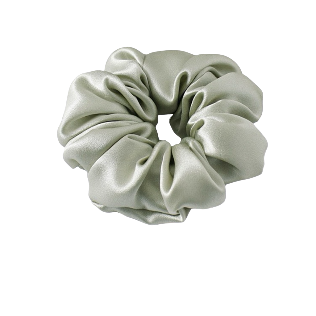Sage Green Classic Silk Scrunchie